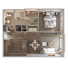 Skyline at Midtown A3 Floorplan Skyline at Midtown A3 Floorplan